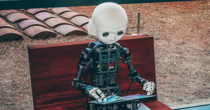 Roboterfigur als Symbol für Chat GPT