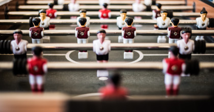 Kicker als Symbol für Team durch Teamcoaching